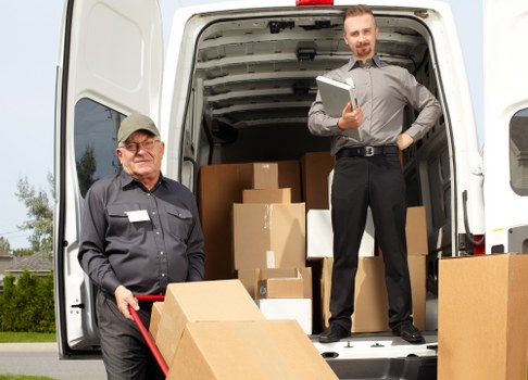 Packing materials and moving boxes prepared for a home move in Holland Park