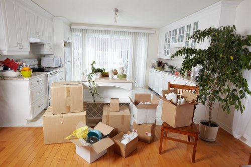 Local packing and box service setup for a move in Holland Park