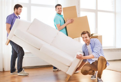Packing and preparing office equipment for relocation in West London