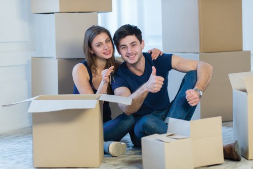 Commercial moving truck service for office relocation in Holland Park